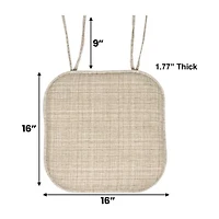 Sweet Home Collection™ Aria Memory Foam Non-Slip Chair Cushion with Ties