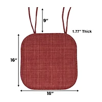 Sweet Home Collection™ Aria Memory Foam Non-Slip Chair Cushion with Ties