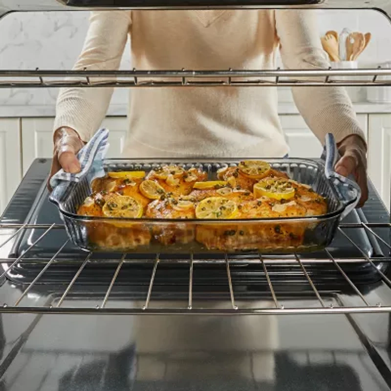 Pyrex Sculpted Tinted 3-qt. Glass Baking Dish