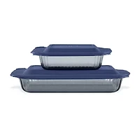 Pyrex Sculpted Tinted 4-pc. Glass Baking Dish
