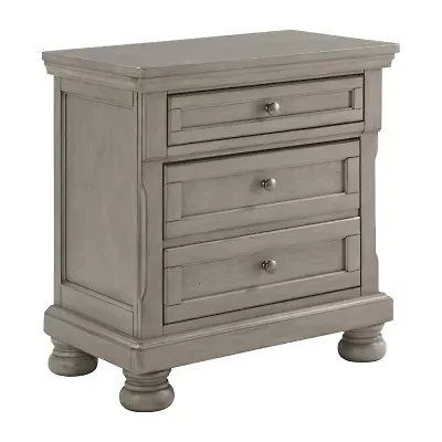 Signature Design by Ashley Lettner 29" 2-Drawer Nightstand in Light Gray