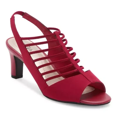 east 5th Neville Womens Round Peep Toe Block Heel Pumps