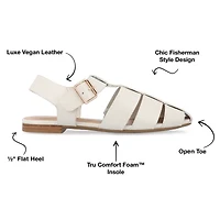 Journee Collection Womens Cailinna Ankle Strap Flat Sandals