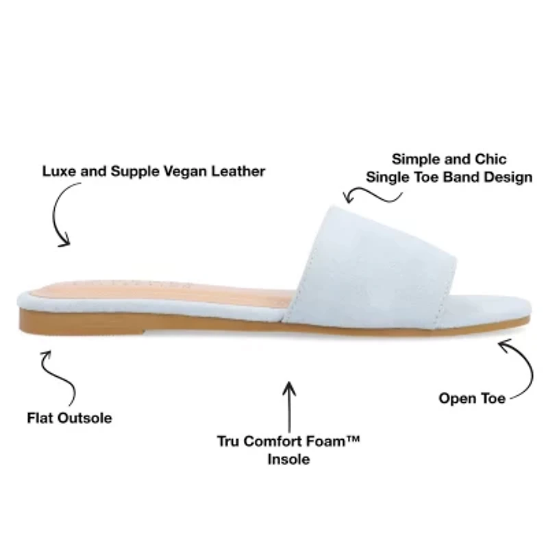 Journee Collection Womens Kolinna-Wd Flat Sandals Wide Width