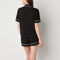 Ambrielle Womens Short Sleeve 2-pc. Pajama Sets