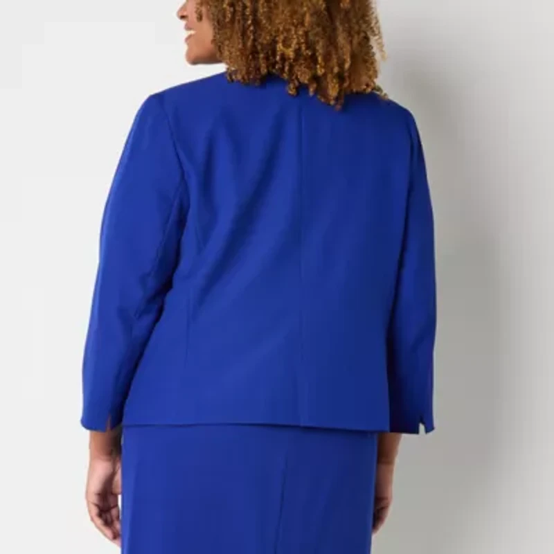 Evan Picone Womens Classic Fit Plus Suit Jacket