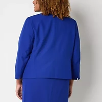 Evan Picone Womens Classic Fit Plus Suit Jacket