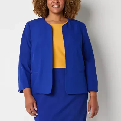 Evan Picone Womens Classic Fit Plus Suit Jacket
