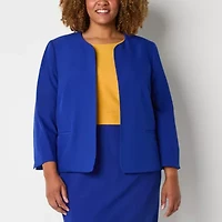 Evan Picone Womens Classic Fit Plus Suit Jacket