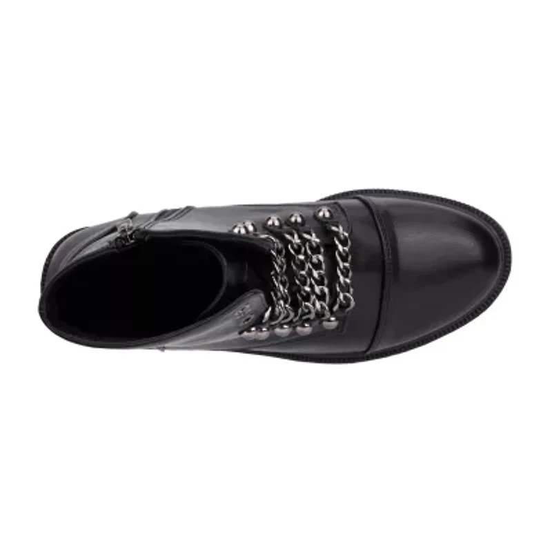 New York & Company Womens Cruz Flat Heel Combat Boots