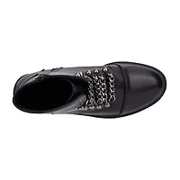 New York & Company Womens Cruz Flat Heel Combat Boots