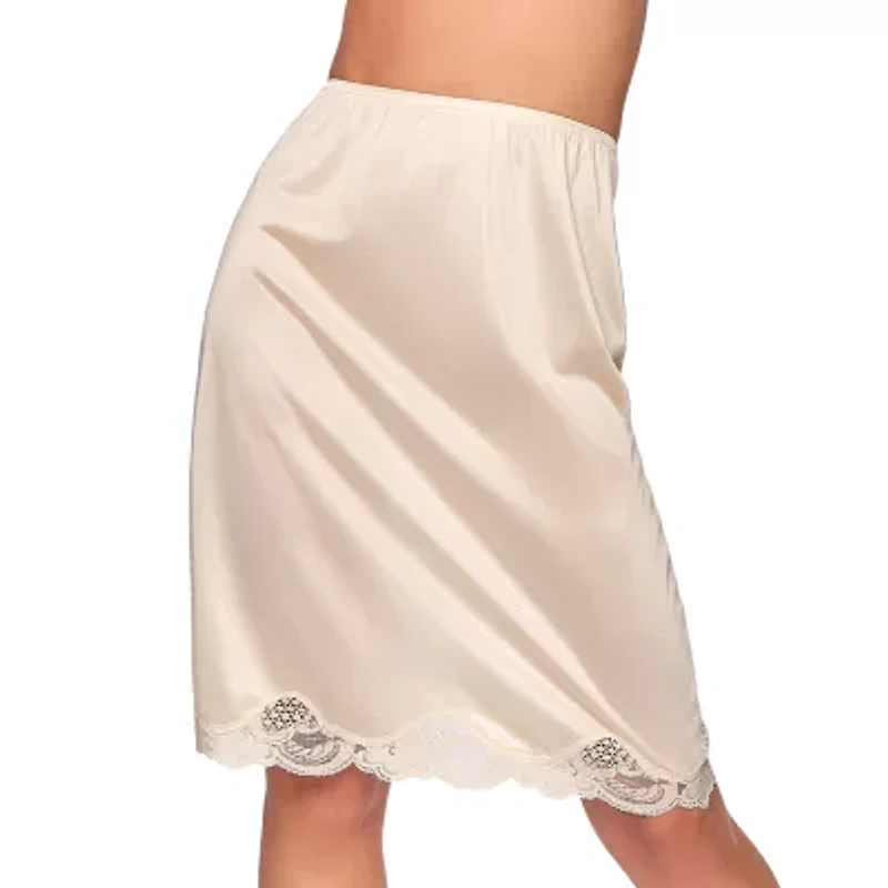 Ilusion Lace Trim Slit-Back Slip-2011