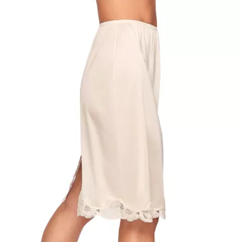 Ilusion Lace Trim Slit-Back Slip-2011