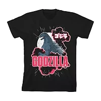 Little & Big Kid Boys Crew Neck Short Sleeve Regular Fit Godzilla Graphic T-Shirt