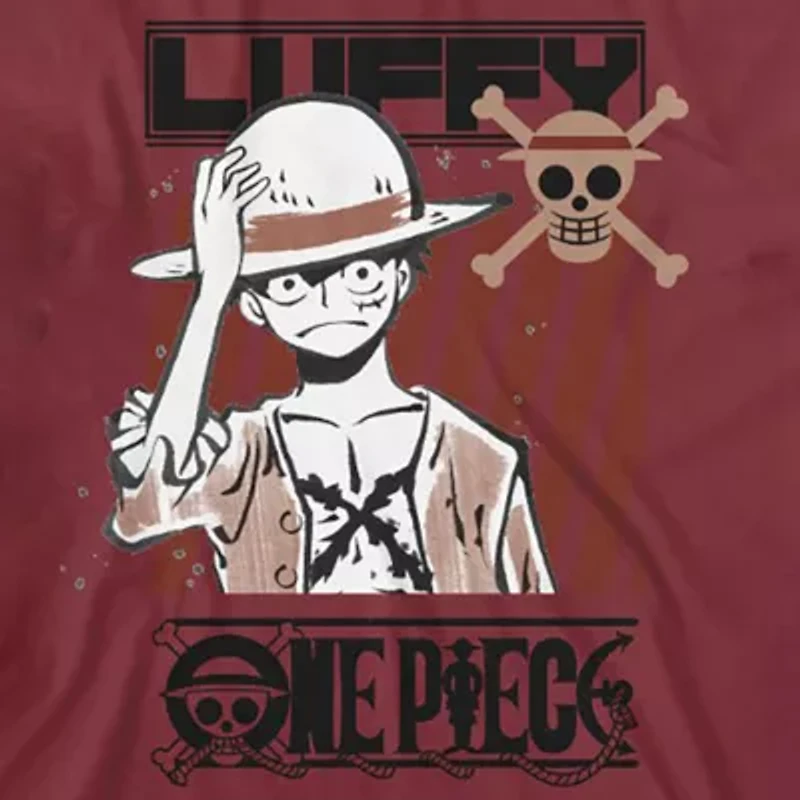 One Piece Little & Big Kid Boys Crew Neck Short Sleeve Regular Fit Graphic T-Shirt