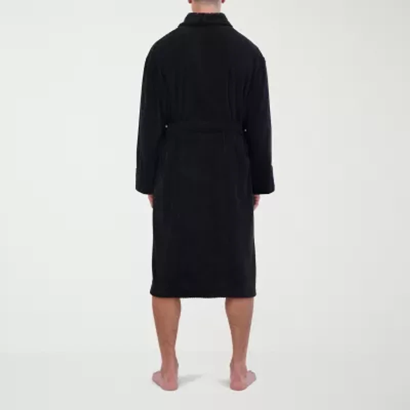 Hanes Soft Touch Mens Fleece Long Sleeve Knee Length Robe