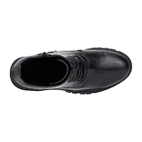 New York & Company Womens Harlow Block Heel Combat Boots