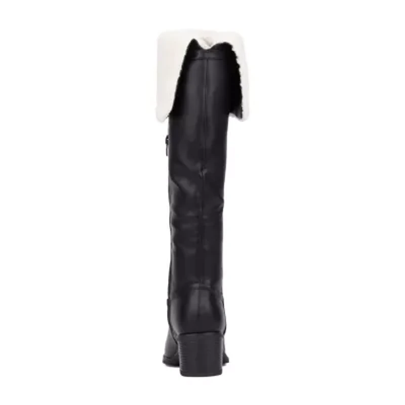 New York & Company Womens Devi Block Heel Over the Knee Boots