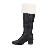 New York & Company Womens Devi Block Heel Over the Knee Boots