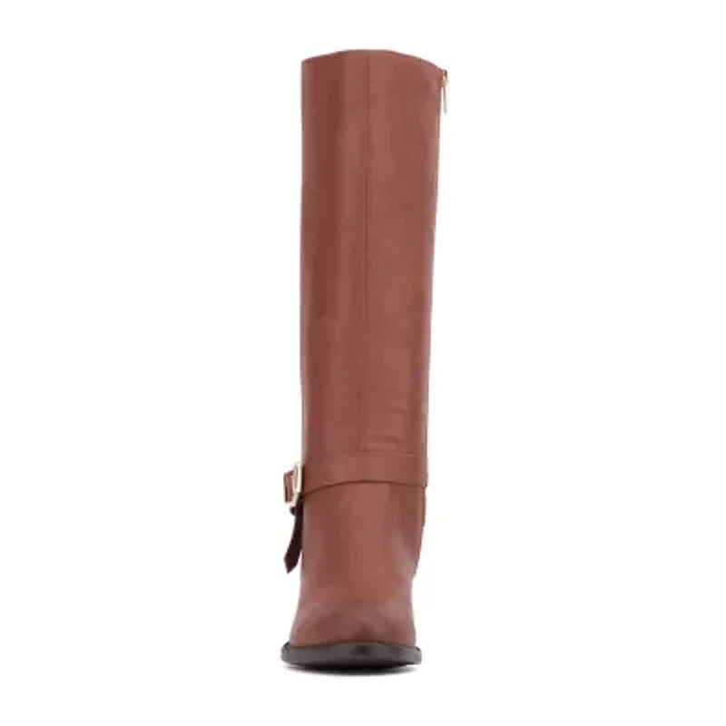 New York & Company Womens Eleanor Block Heel Riding Boots