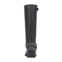 New York & Company Womens Carter Block Heel Motorcycle Boots