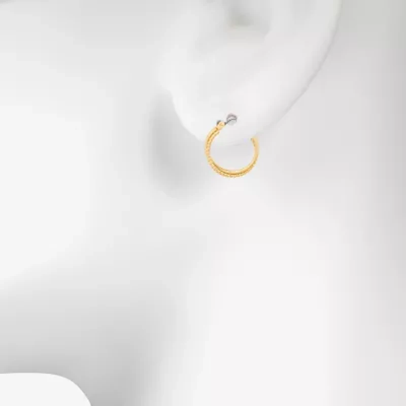 Bijoux Bar Delicates Gold Tone Womens Stainless Steel 3 Pair Earring Set