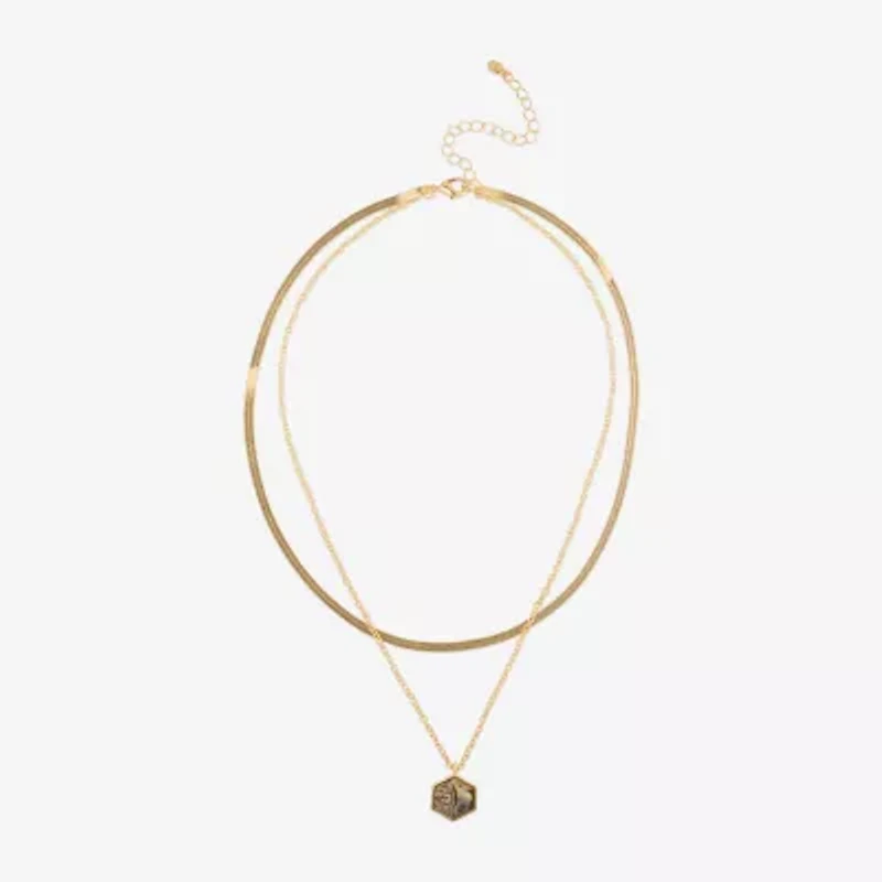Bijoux Bar Delicates Gold Tone Womens 16 Inch Strand Necklace
