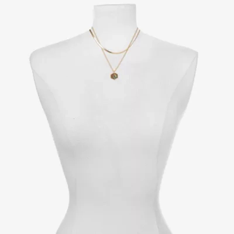 Bijoux Bar Delicates Gold Tone Womens 16 Inch Strand Necklace