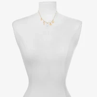 Bijoux Bar Delicates Gold Tone Womens 16 Inch Collar Necklace