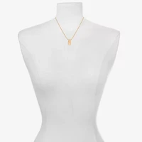 Bijoux Bar Delicates Gold Tone Womens Stainless Steel 16 Inch Pendant Necklace