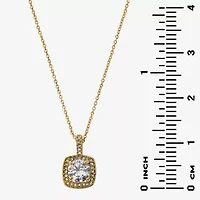 Sparkle Allure Light Up Box Womens Cubic Zirconia 10K Gold Over Brass Square 2-pc. Jewelry Set