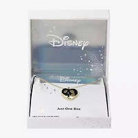 Disney Classics Just One Bite Apple Womens Black Crystal 10K Gold Over Brass 16 Inch Pendant Necklace