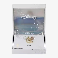 Disney Classics Womens Cubic Zirconia 10K Tri-Color Gold Over Brass Heart Moon Star 16 Inch Pendant Necklace