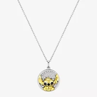 Disney Classics Womens Crystal 10K Gold Over Brass Pure Silver Over Brass 16 Inch Pendant Necklace