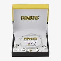 Disney Classics Womens 10K Gold Over Brass Pure Silver Over Brass Peanuts Charm Bracelet