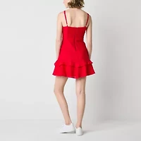 by&by Womens Sleeveless Juniors Fit + Flare Dress