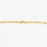 Womens 14K Gold 24 Inch Figaro Chain Necklace