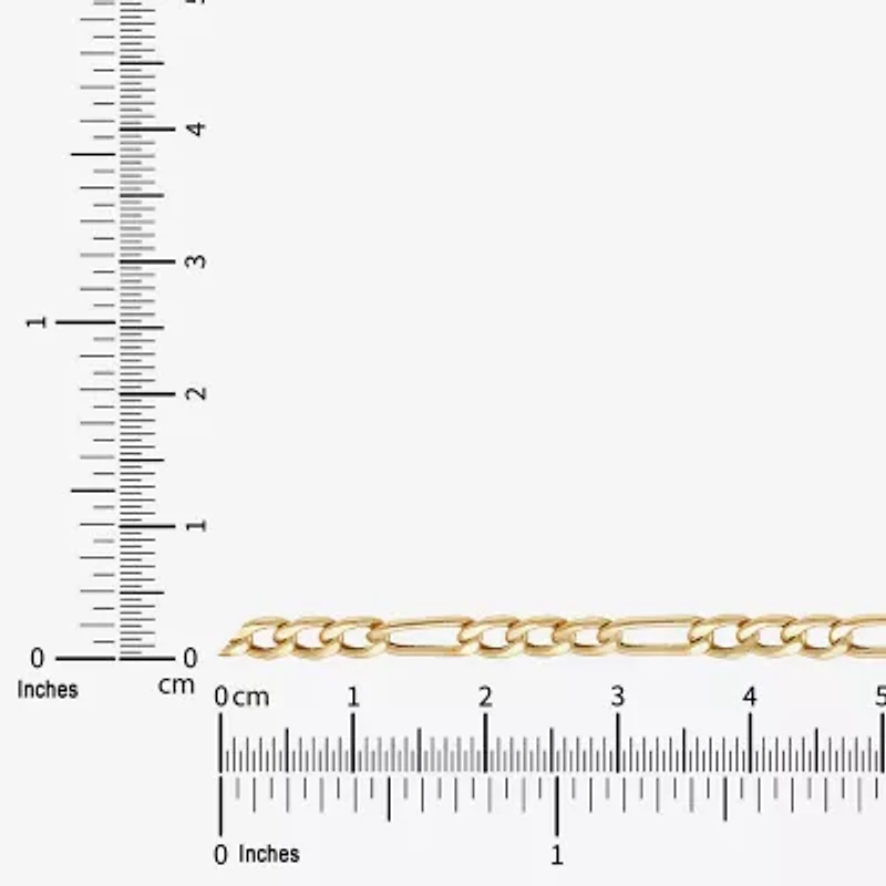 Womens 14K Gold 24 Inch Figaro Chain Necklace
