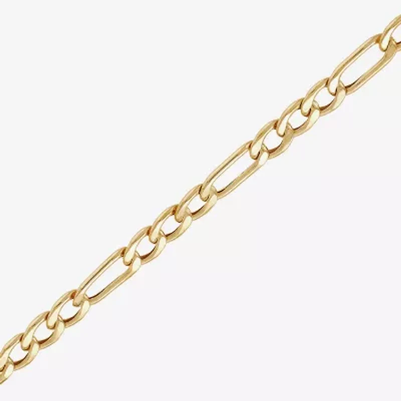 Womens 14K Gold 24 Inch Figaro Chain Necklace