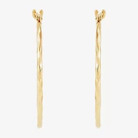 Womens 14K Gold 23mm Round Hoop Earrings
