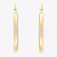 Womens 14K Gold 21.5mm Round Hoop Earrings