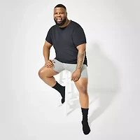 Shaquille O'Neal XLG™ Lux Rib Mens 3 Pair Big and Tall Crew Socks