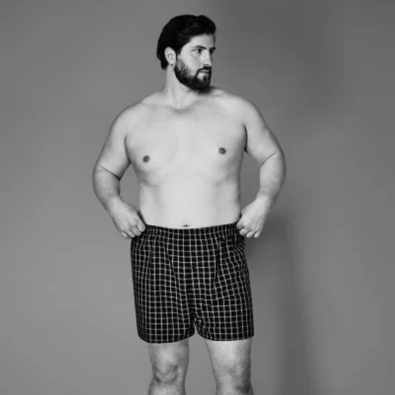 Stafford Woven Mens Big and Tall 4 Pack Boxers 306207