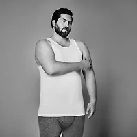 Stafford Ultra Soft Mens Round Neck Sleeveless 4 Pack Big and Tall Tank