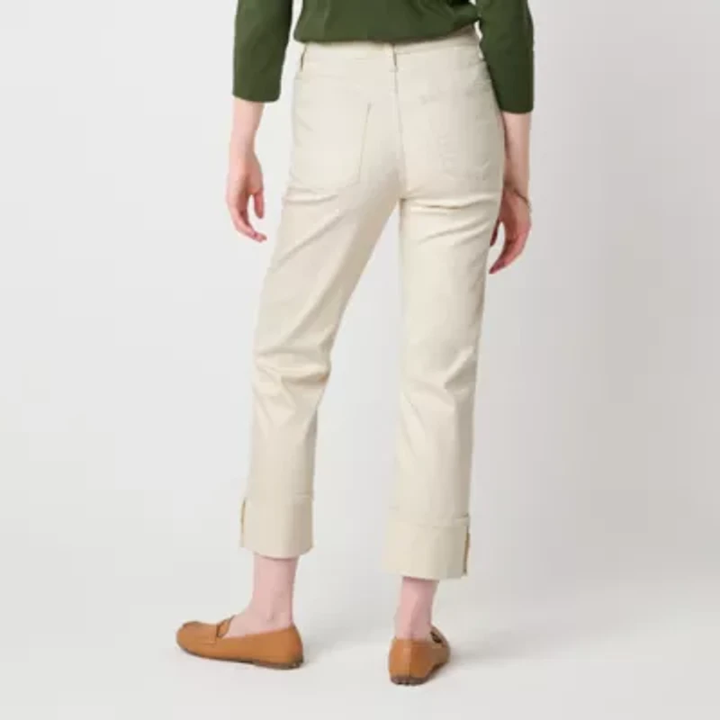 St. John's Bay Womens Mid Rise Straight Leg Jean