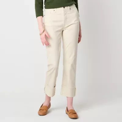 St. John's Bay Womens Mid Rise Straight Leg Jean