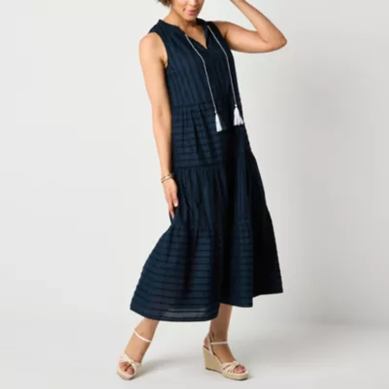Liz Claiborne Womens Sleeveless A-Line Dress