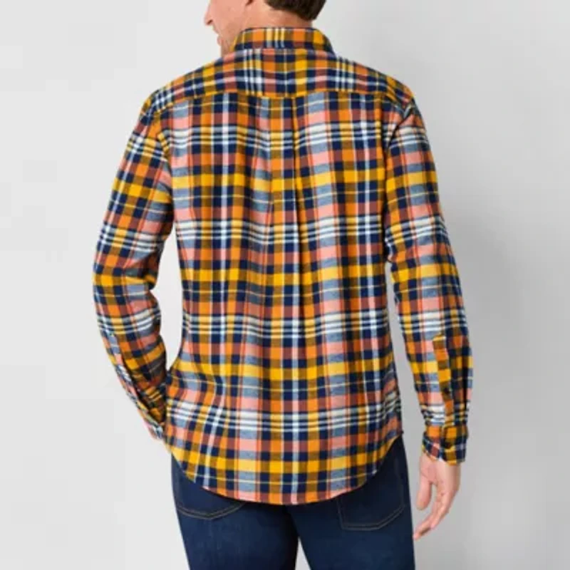 St. John's Bay Mens Long Sleeve Classic Fit Flannel Shirt