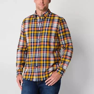 St. John's Bay Mens Long Sleeve Classic Fit Flannel Shirt
