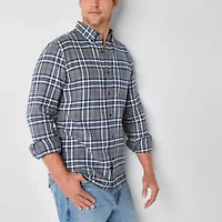 St. John's Bay Mens Long Sleeve Classic Fit Flannel Shirt